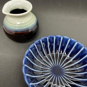 Japanese Hand-Crafted "Wabi-sabi" Three-Tone Drip Glaze Vase / Saké Flask 【日式手作】三色流釉・侘寂風單吉花器 / 獨酌清酒壺