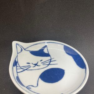 Whimsical Blue & White Cat Shaped Sauce Dish / Trinket Tray 【貓奴必收】藍染貓咪造型・醬料碟 / 豆皿