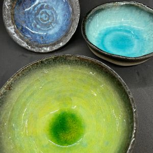 Japanese Jewel-Tone Crackle Glaze Small Bowl (Green/Blue/Turquoise) 【寶石釉色】琉璃開片釉・日式小缽（綠/藍/孔雀青）