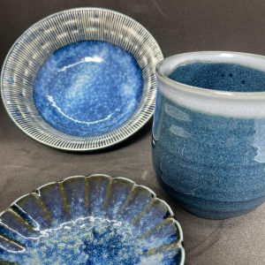 Japanese "Indigo Symphony" Curated Tableware Set (Bowl, Cup, Dish) 🌊 產品：藍海協奏曲・獨享餐具三件組