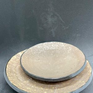 Japanese Earthy Matte Speckled Stoneware Plate (Dinner / Side Plate) 【大地之歌】日式粗陶風・磨砂斑點圓盤 (兩尺寸)
