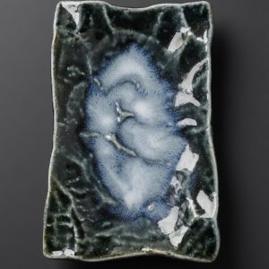 "Namako" Galaxy Blue Rectangular Platter 海鼠釉・夢幻銀河長角皿