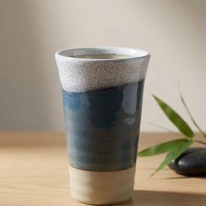 Japanese "Snow Top" Two-Tone Glazed Beaker / Beer Tumbler【雪頂藍灰】日式雙色釉・陶製啤酒杯 / 茶杯